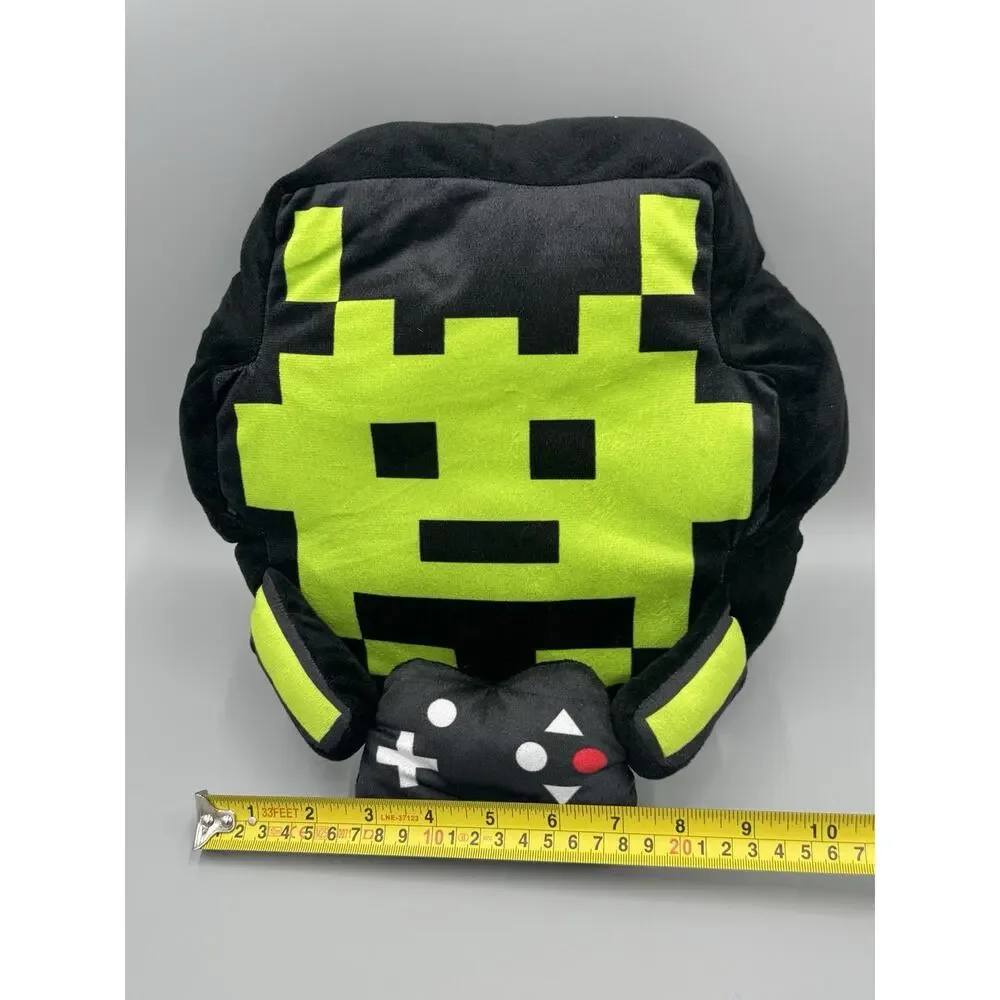 Green Black Video Gamer Holding Game Controller Plush 10” Stuffed Toy